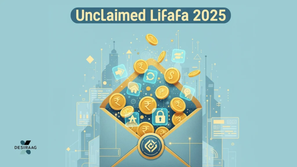 lifafa with coins and rupee symbols representing unclaimed lifafa 2025 concept