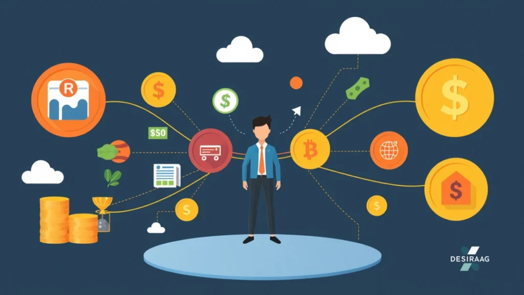 make1m.com multiple income streams illustration