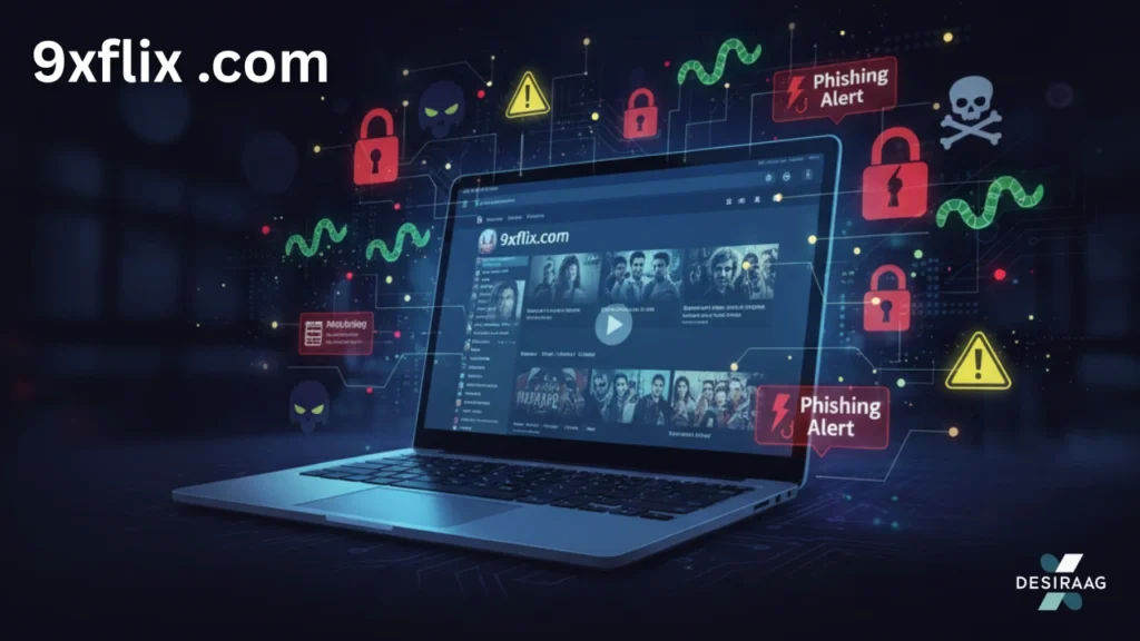 9xflix.com security risks malware and phishing threats