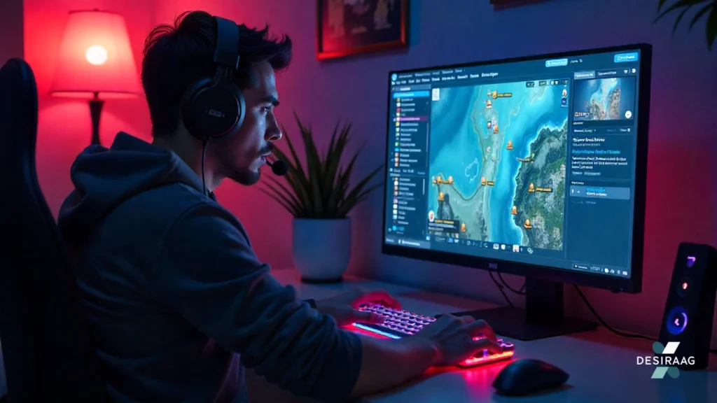 gamer using henof.com gaming guides