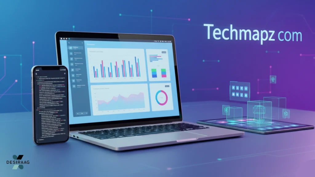 techmapz com digital platform interface on laptop and tablet
