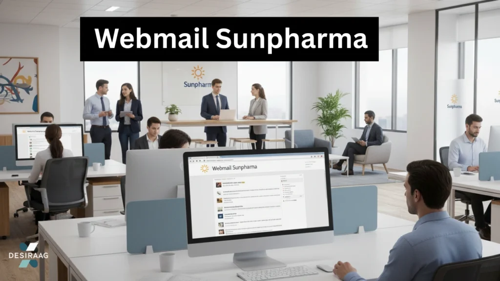 webmail sunpharma dashboard on office computer screen